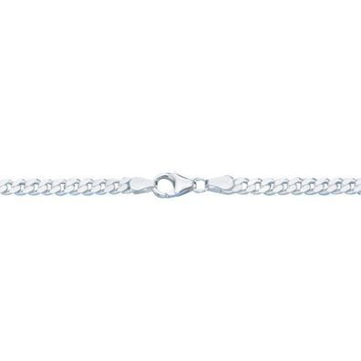 Halskette 50 cm - Sterlingsilber - Panzer - silber