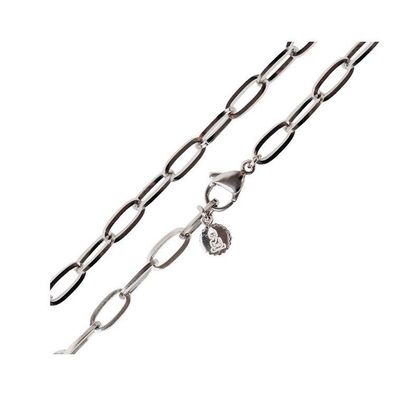 Halskette 50cm - Edelstahl - Paperclip