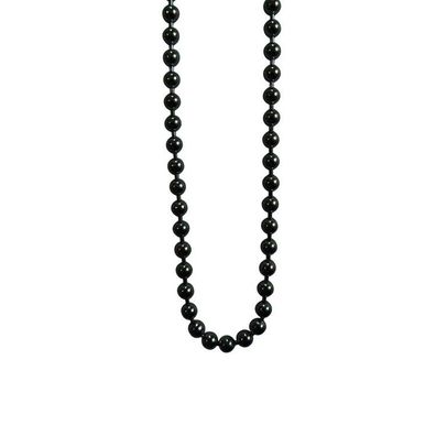 Halskette 50cm - Edelstahl - Kugelmuster - schwarz