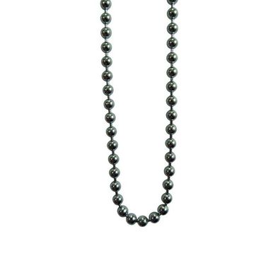 Halskette 50cm - Edelstahl - Kugelmuster - grau