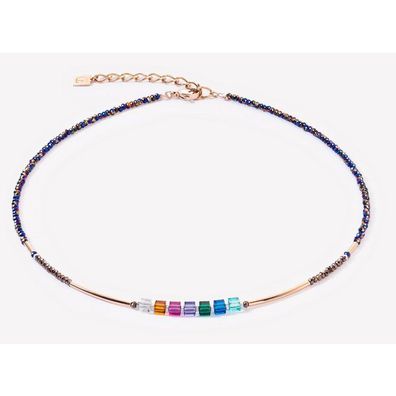 Collier - Edelstahl rosé - Multicolor