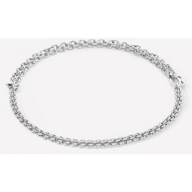 Collier - Edelstahl - Halskette Mesh Chain silber