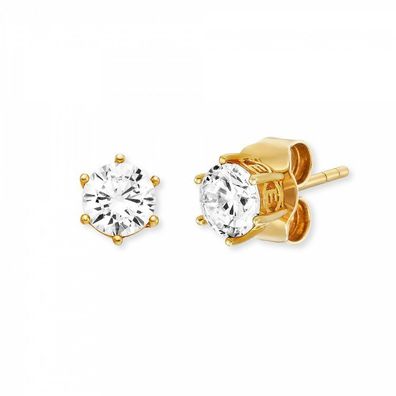 Ohrstecker - Shiny - Silber Gold Plated - Zirkonia