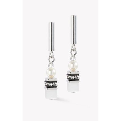 Ohrhänger - Edelstahl - Mini Fusion Perle Silber