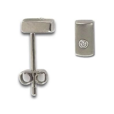 Ohrstecker - Titan Brillant 0,015ct - silber/grau