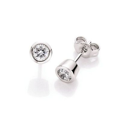 Ohrstecker - Sterlingsilber Zirkonia - silber