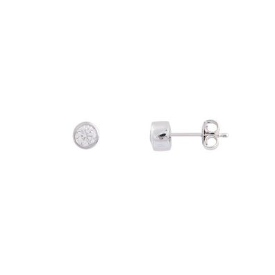 Ohrstecker - Zirkonia 6 mm - Sterlingsilber