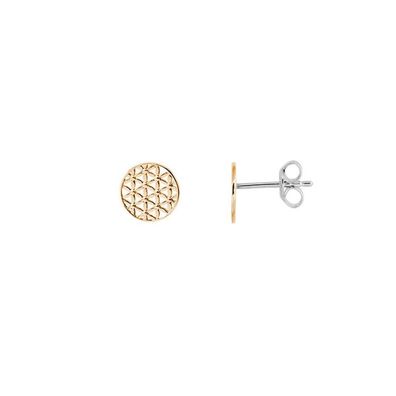 Ohrstecker - Sterlingsilber - Lebensblume - gold