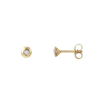 Ohrstecker - Gelbgold 585 - Diamant 0,05ct