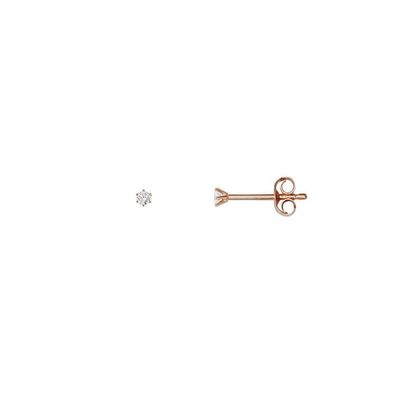 Ohrstecker - Gold 585 14K Diamant 0,05ct - rosé