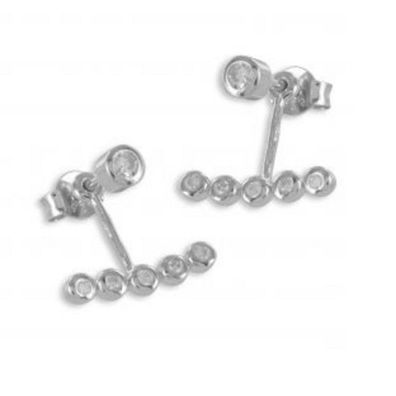 Ohrstecker - Sterlingsilber Zirkonia - silber