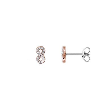 Ohrstecker - Silber rosé - Infinity Zirkonia