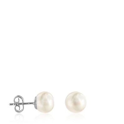 Ohrstecker - Weißgold 585 - Süßw. Zuchtperle 5mm