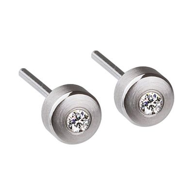 Ohrstecker - Edelstahl - Brillanten 0,07ct