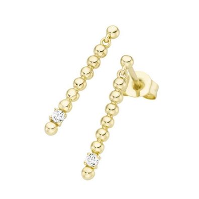 Ohrhänger - Gold 585 - Brillant 0,10ct - lang