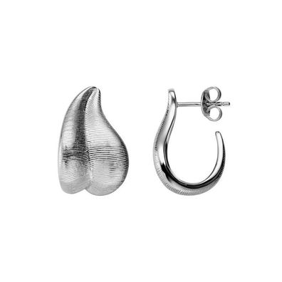 Ohrstecker - Silber - Leaf - Halbcreole Blatt