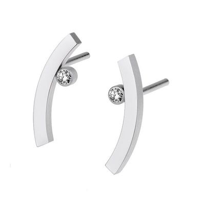 Ohrstecker - Edelstahl poliert - Brillant