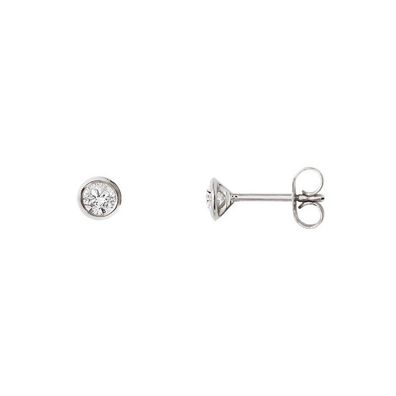 Ohrstecker - Gold 585 - Diamant 0,10ct -Weißgold