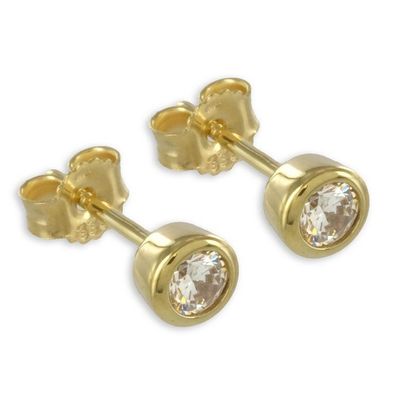 Ohrstecker - Gold 333 8K -Zirkonia - goldfarben