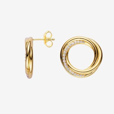 Ohrstecker - Gelbgold 585 - Kreise Brillanten