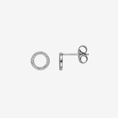 Ohrstecker - Weißgold 585 - O-Ring mit Brillanten