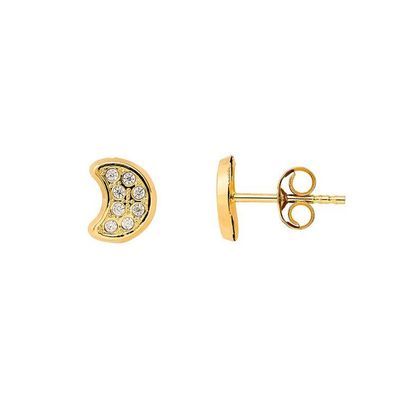 Ohrstecker - Gelbgold 375 - Mond