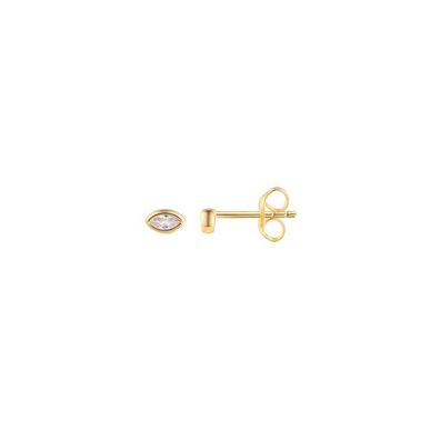 Ohrstecker - Sterlingsilber Zirkonia - goldfarben