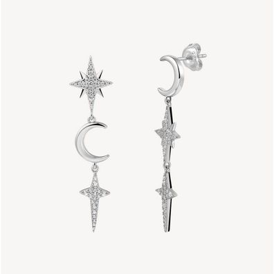 Ohrstecker - Cosmos - Sterlingsilber - rhodiniert
