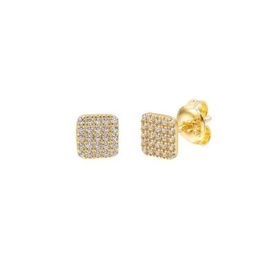 Ohrstecker - Silber 18 K verg. Midnight - Zirkonia