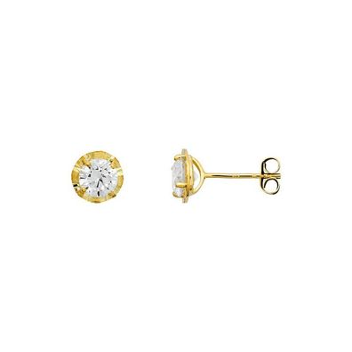 Ohrstecker - Gelbgold 375 - 2 Zirkonia Steine