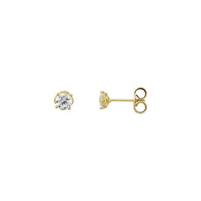 Ohrstecker - Gelbgold 375 - Zirkonia Steine