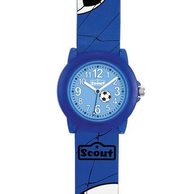 Kinderuhr - Crystal - Fußball - Quarz - blau