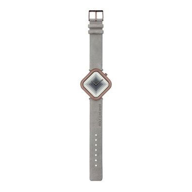 Uhr - Big Corner - Altbronze - Leder