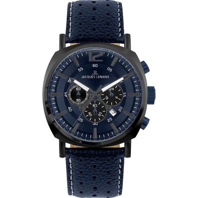 Chronograph - Lugano 1-1645R - Edelstahl - blau