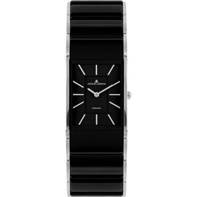 Uhr - Keramik - Stahl - Dublin - schwarz - silber