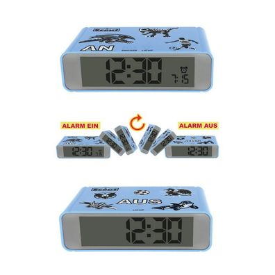 Wecker - Quarz - Digi Clock - hellblau