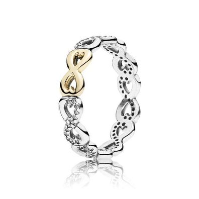 Ring 48 - bicolor - Sterlingsilber - Eternity