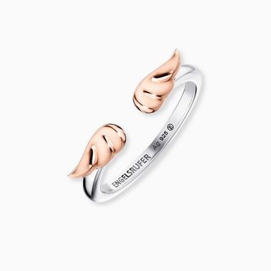 Ring 54 - Sterlingsilber - Doppel-Flügel Ring rosé