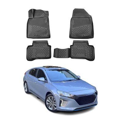 2017-2022 Hyundai Ioniq Hybrid PHEV Fußmatten TPE Schwarz 4 tlg