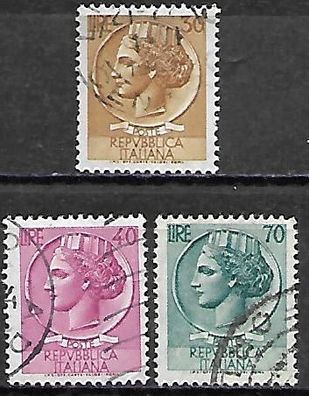 Italien gestempelt Michel-Nummer 1073-1075