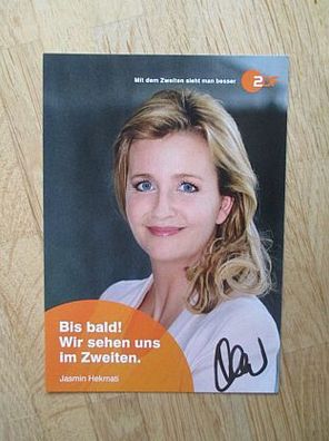 ZDF Fernsehmoderatorin Jasmin Hekmati - handsigniertes Autogramm!!!