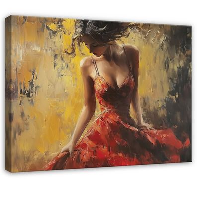 Leinwandbild Frau Abstrakt Wandbild Leinwand Bilder Wanddeko Wohnzimmer Schlafzimmer