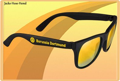 Borussia Dortmund Sonnenbrille verspiegelt Brille Schwarz Gelb BVB 09 Cat 3 NEU