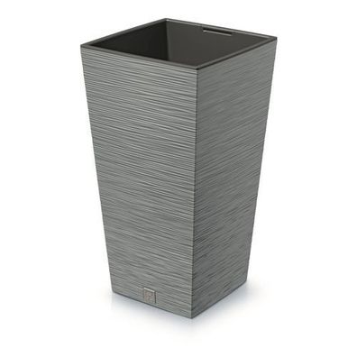 Blumentopf mit Einsatz Prosperplast Furu Kunststoff Innen Außen 24x24x45cm 19L