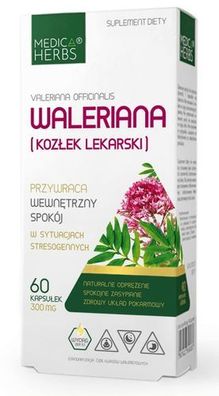 Medica Herbs Baldrian Extrakt Baldrianwurzel Anti Stress Gegen Nerven 60 Kapseln