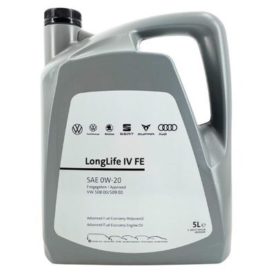 Original VW Audi Seat Skoda LongLife IV FE SAE 0W-20 508.00 / 509.00 5 Liter