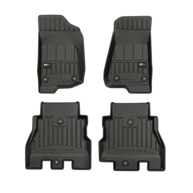 2018-2025 Jeep Wrangler Fußmatten TPE Schwarz 4 tlg