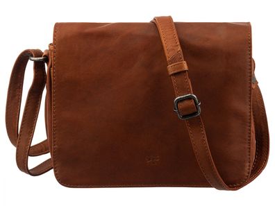 Prato Jagdttasche L mit Überschlag - Farben: cognac