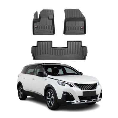 2017-2025 Peugeot 5008 Fußmatten TPE Schwarz 3 tlg
