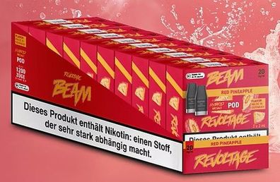 10x Revoltage Beam Pod Red Pineapple 20mg ( 2 Pods )